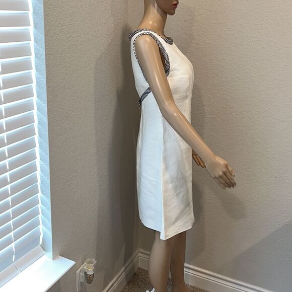 Donna Morgan linen sheath designer dress - Picture 2 of 5